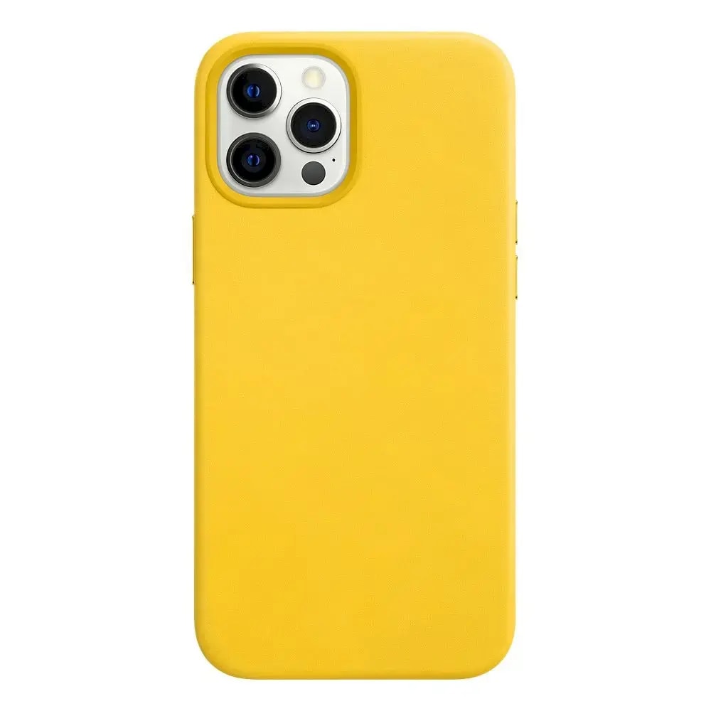Чехол для iPhone 12 / 12 Pro Fusion Eco Leather, жёлтый