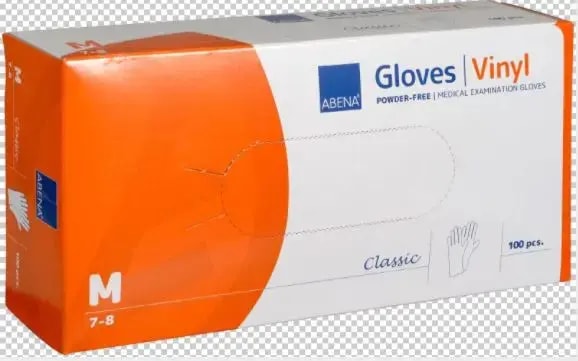 Abena Classic vinyl gloves, powder-free, size M, 100 pcs