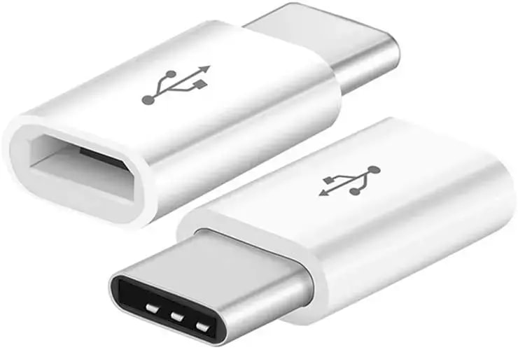 Adapter Fusion, Micro USB – USB-C, valge
