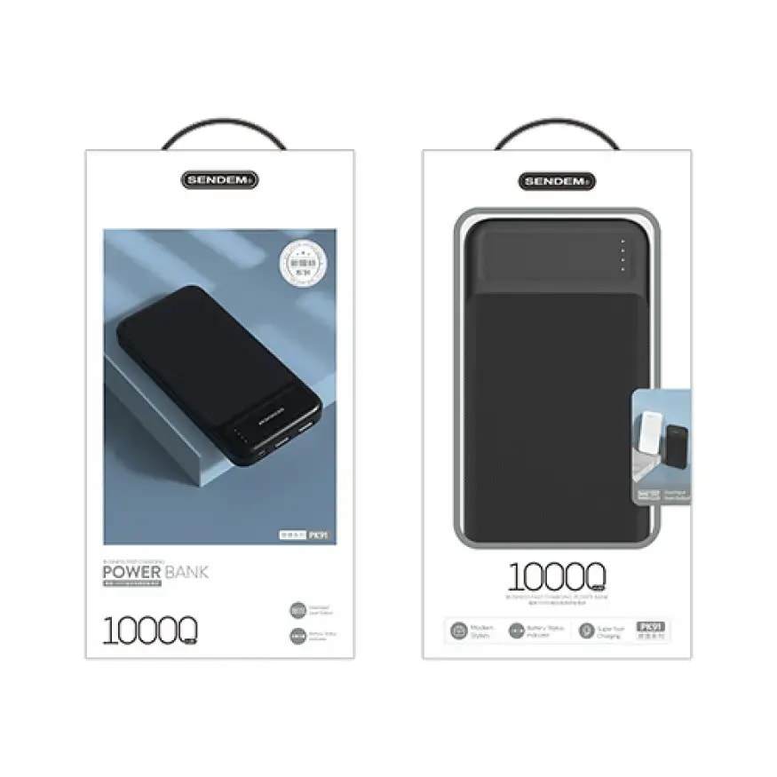 Akupank Sendem PK91, 10 000 mAh, 10,5 W, must