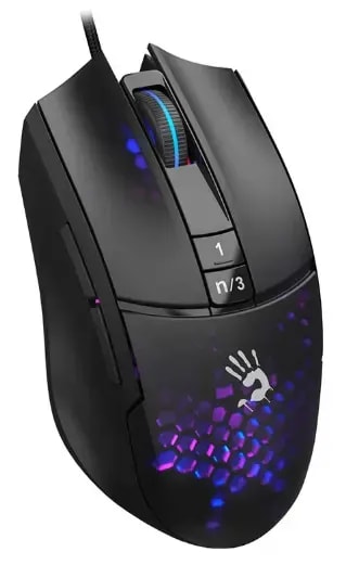 Mänguhiir A4Tech Bloody L65 Max, juhtmega, kärjekest, RGB, must