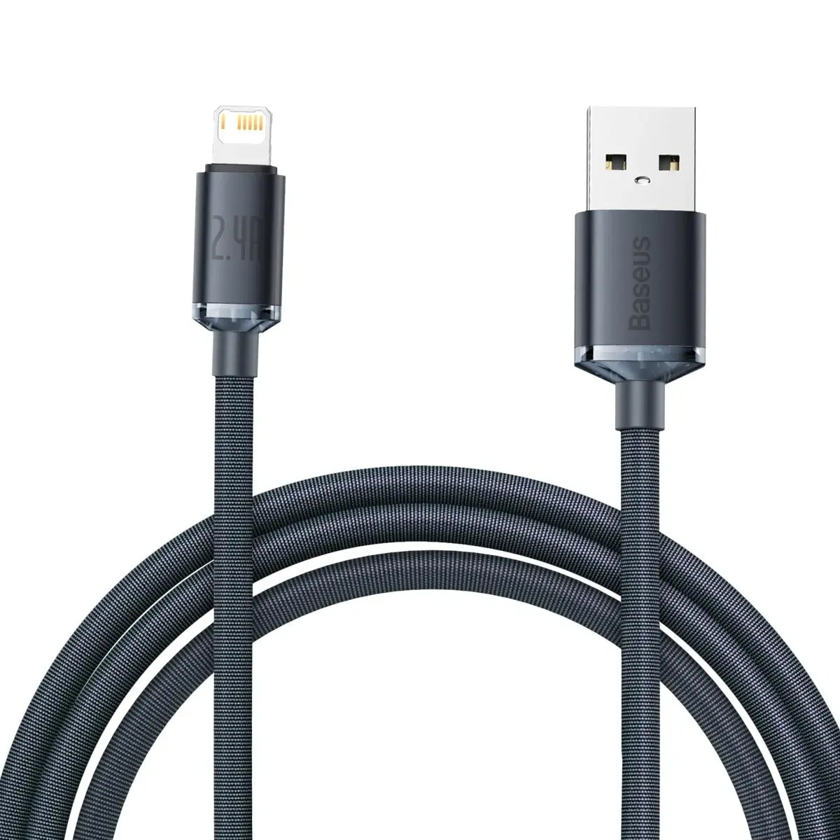 Baseus Crystal USB-A to Lightning cable, 2 m, 12 W, black