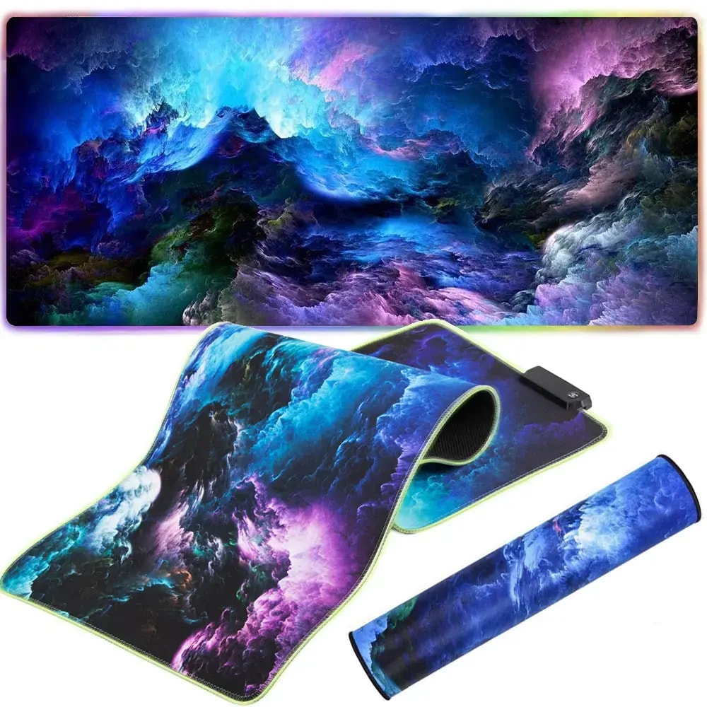 Игровой коврик для мыши Goodbuy Cosmic Waves, RGB, 80 × 30 см