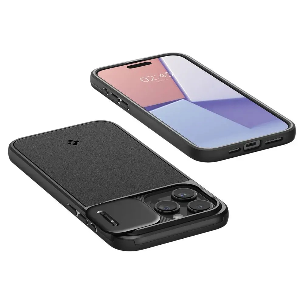 Чехол для iPhone 15 Pro Spigen Optik Armor с MagSafe, чёрный
