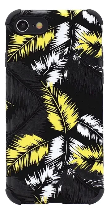 Fusion Leaves case for Samsung Galaxy A72 4G / 5G, black/yellow