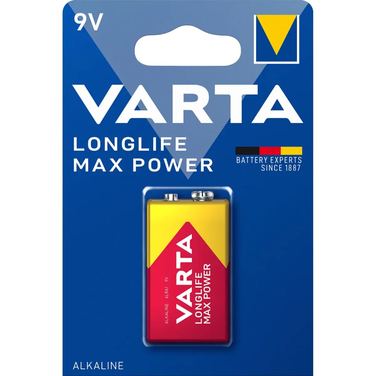 Varta Longlife Max Power 9V battery, 1 pc
