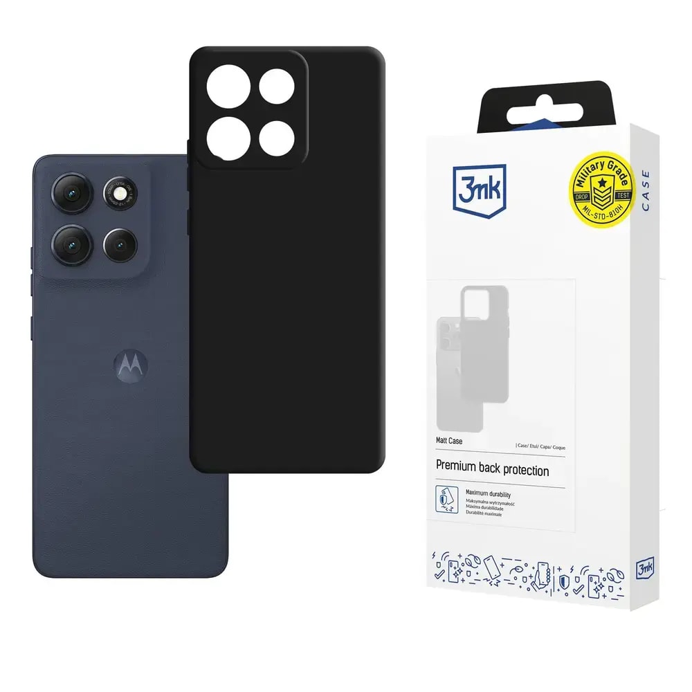 3MK Matt case for Motorola Moto G86 5G, black