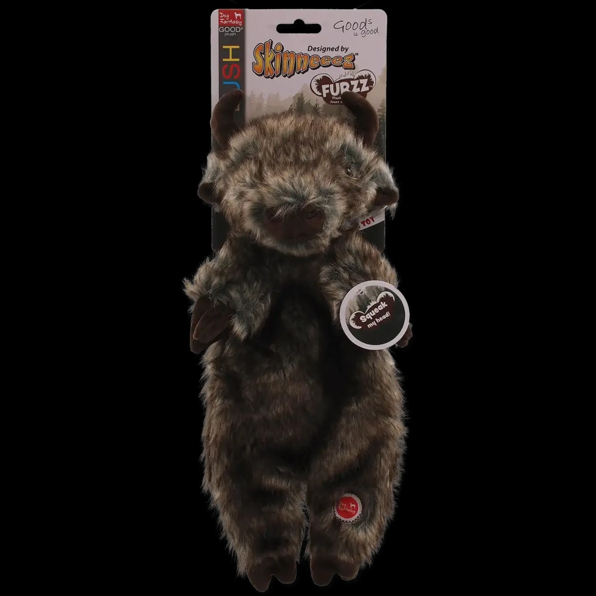 Koera plüüsmänguasi Placek Dog Fantasy Skinneeez pühvel, 34 cm