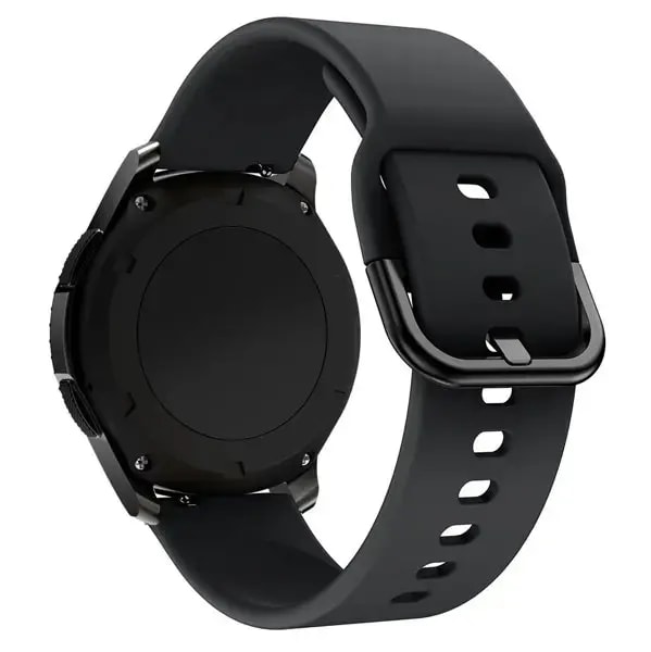 Силиконовый ремешок для Samsung Galaxy Watch 46 мм / Gear S3 Fusion TYS, чёрный