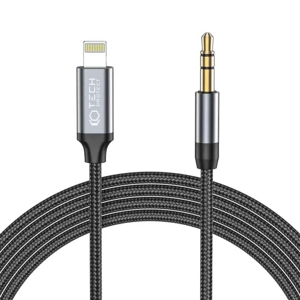 Helikaabel Tech-Protect UltraBoost Lightning – 3,5 mm, 1 m, must