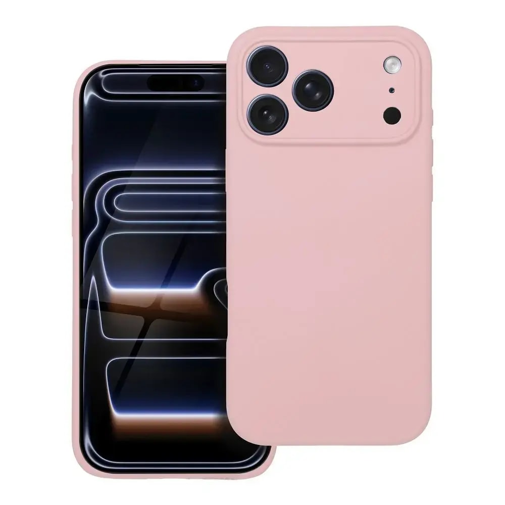 Silicone 2mm case for iPhone 17 Pro Max, pink