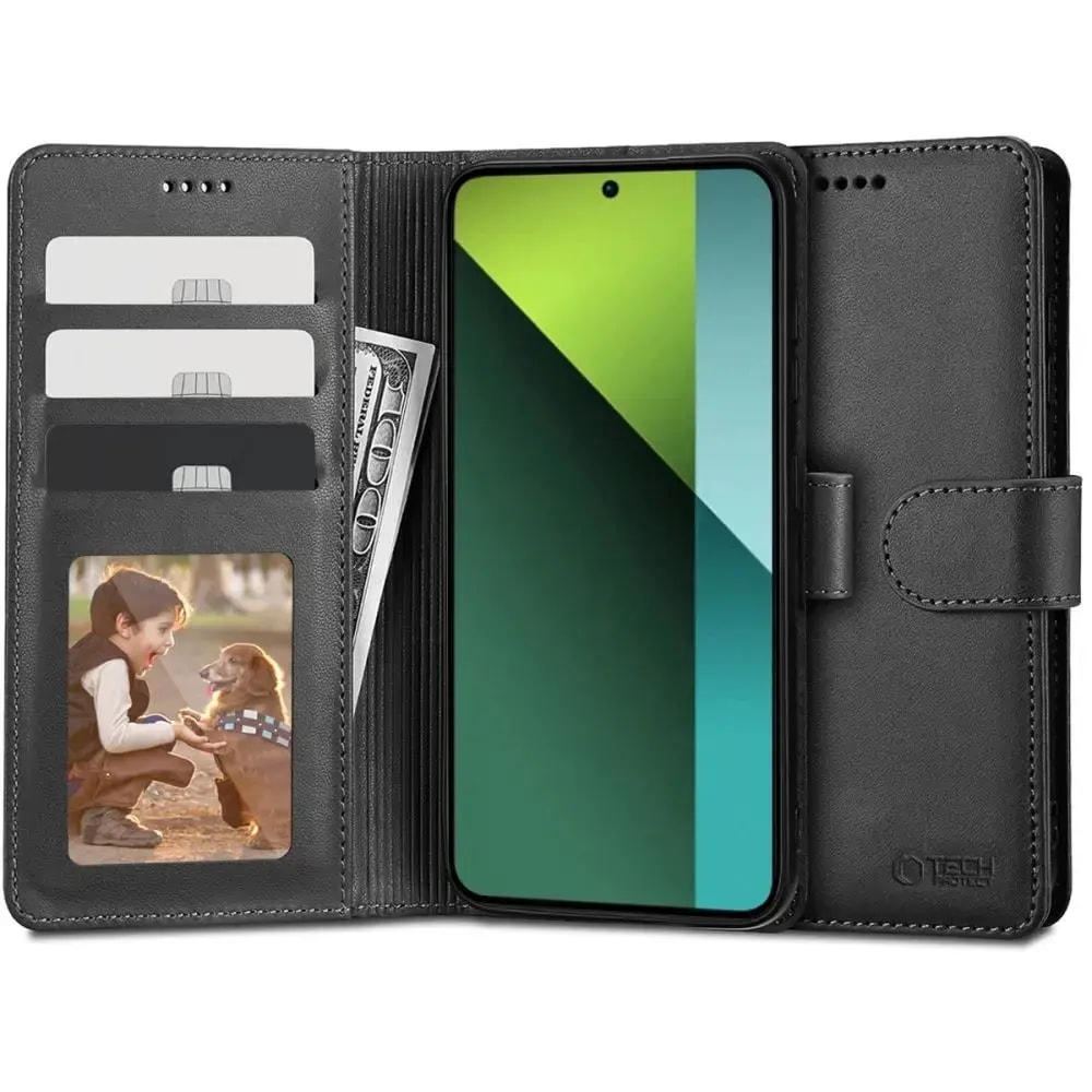 Чехол-книжка для Redmi Note 13 Pro 5G / Poco X6 5G Tech-Protect, чёрный