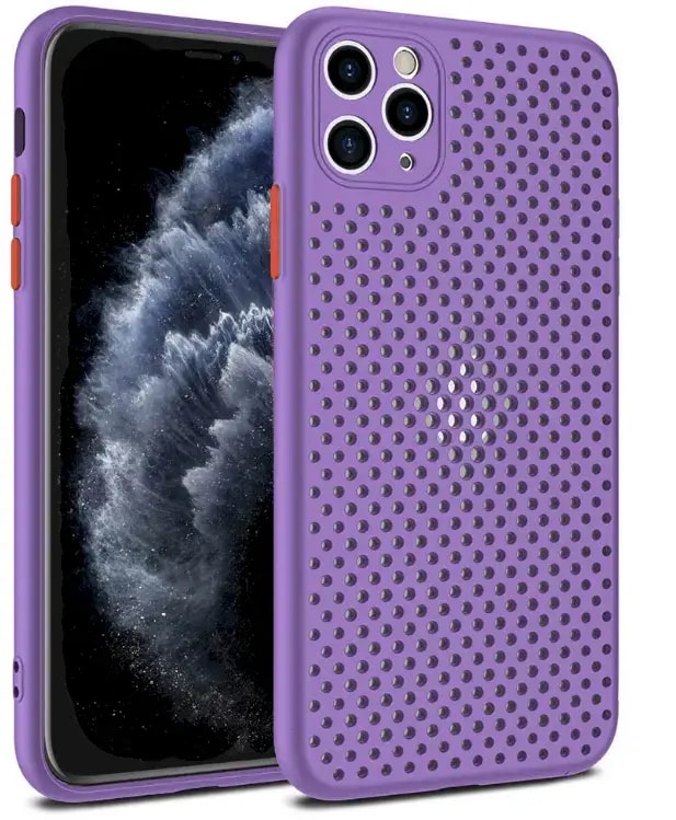 Fusion Breathe Silicone case for iPhone 11 Pro, purple