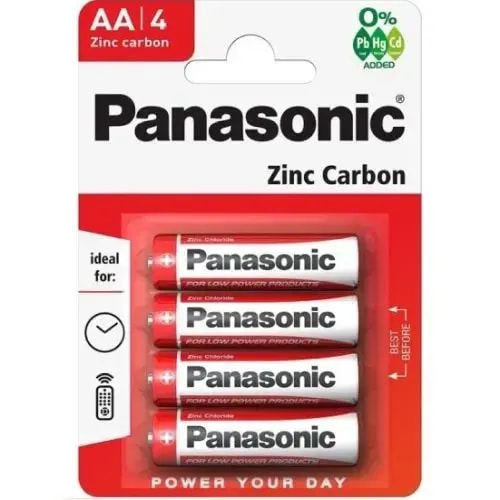 Patareid Panasonic R6 (AA), tsink, 4 tk