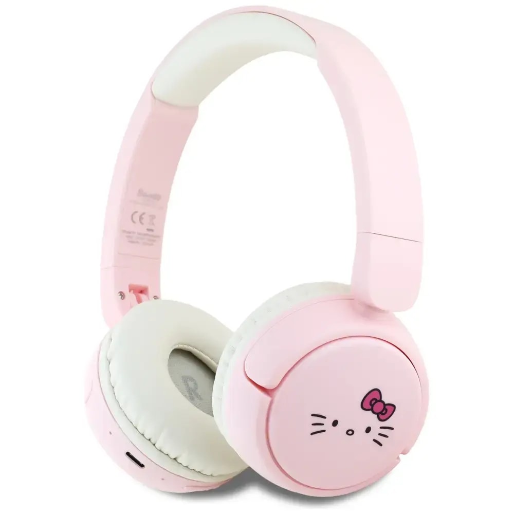 Juhtmevabad kõrvaklapid Hello Kitty Face Logo, Bluetooth 5.3, roosad
