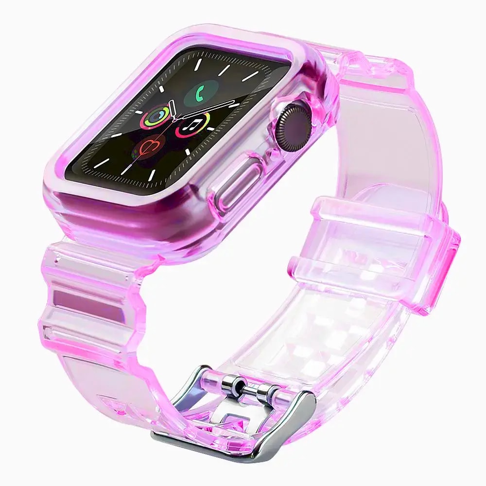 Kellarihm Apple Watch 38/40/41 mm, Fusion Light Set, silikoon, punane