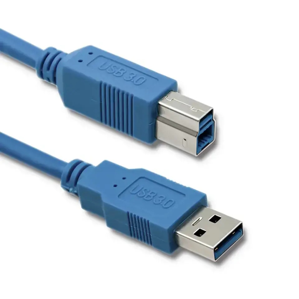 Qoltec USB-A to USB-B cable, USB 3.0, 1 m, blue