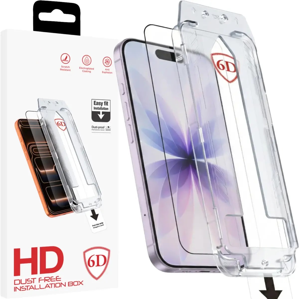 Kaitseklaas iPhone 16 Pro / 17, Fusion Dust-Free Easy Fit Full Glue 6D