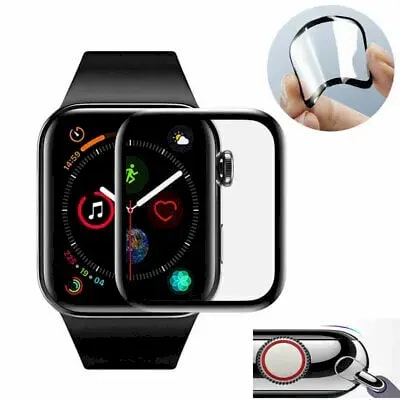 Защитное стекло для Apple Watch Series 1/2/3 42 мм Fusion, чёрное