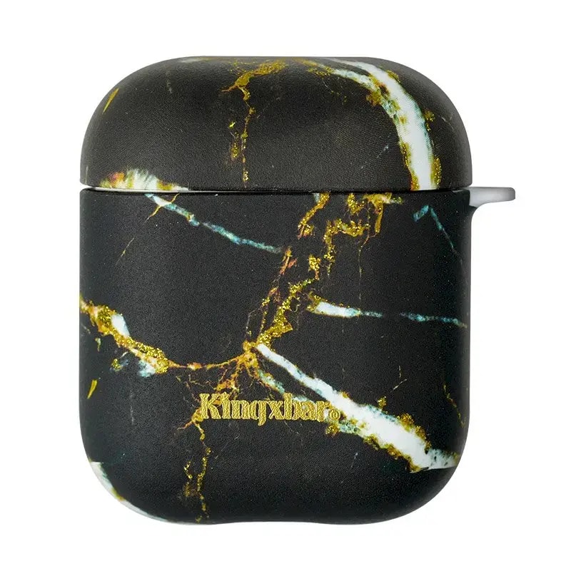 Kingxbar Marble silicone case for AirPods 1/2, black
