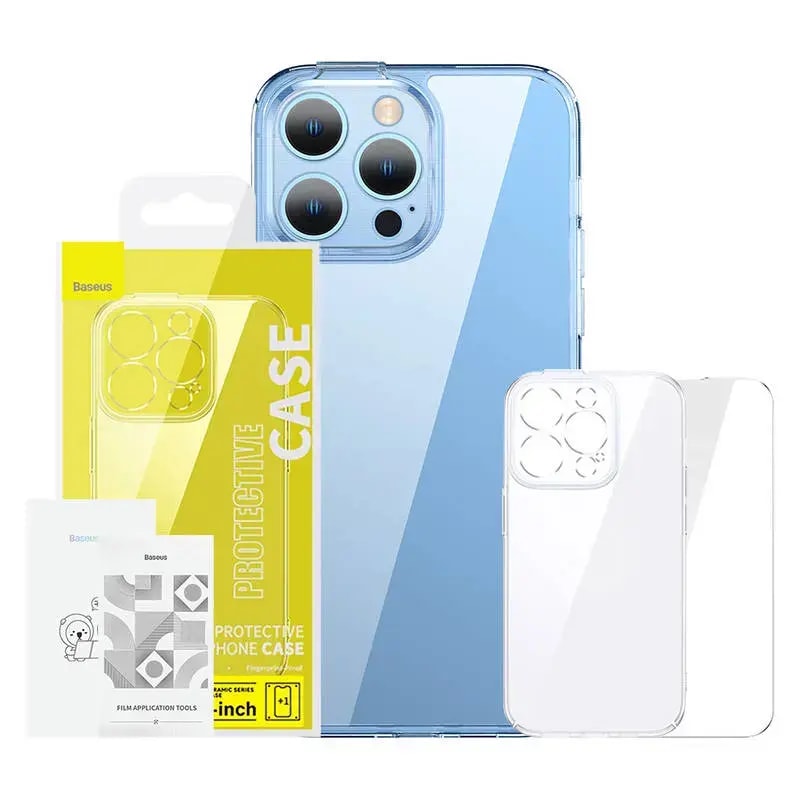 Kaitsekomplekt Baseus SuperCeramic 3-in-1 iPhone 14 Plus, ümbris ja kaitseklaas