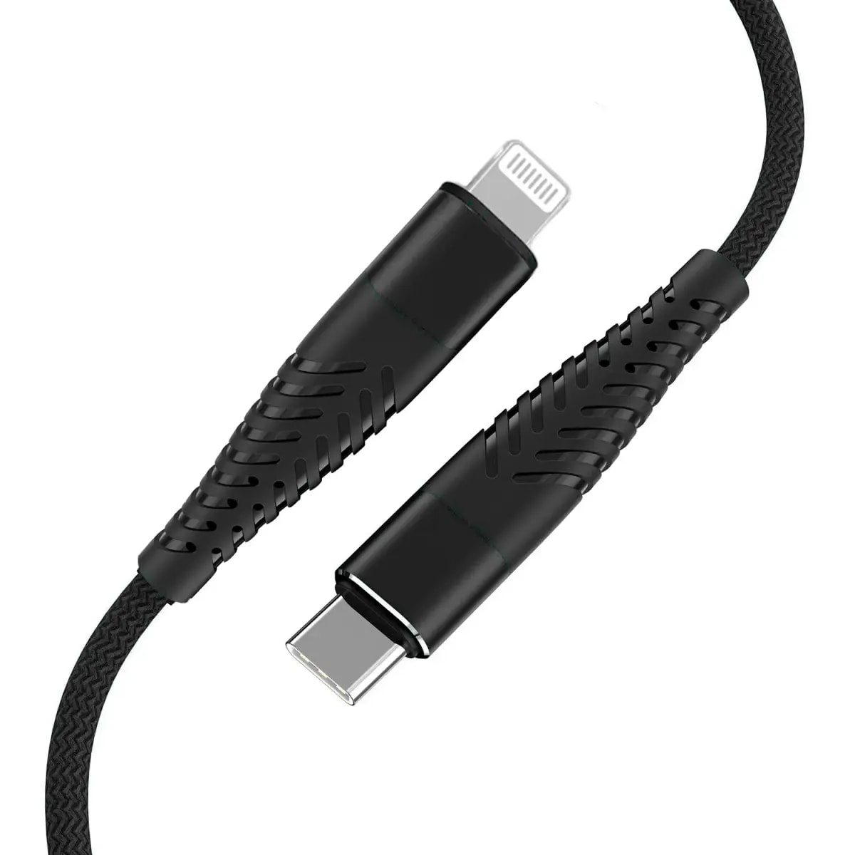Fusion Fishbone USB-C to Lightning cable, 1.5 m, 15 W, black