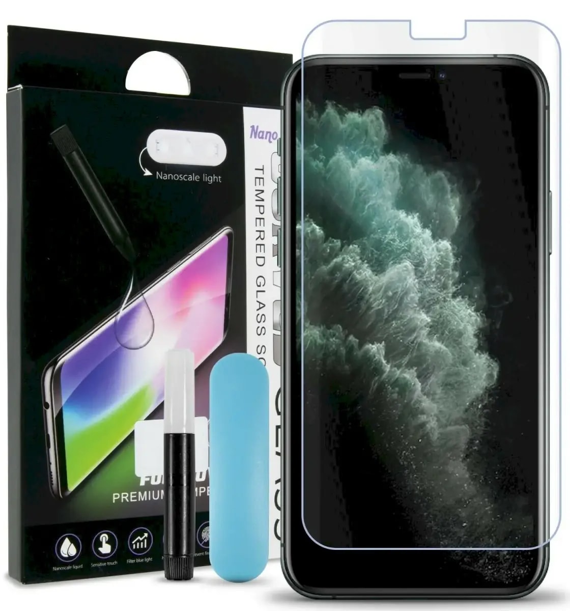 Защитное стекло для iPhone 11 Pro Max Fusion UV 9H Full Cover