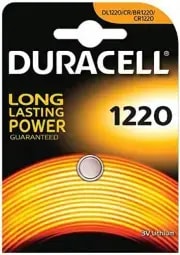Nööppatarei Duracell DL1220, liitium, 1 tk