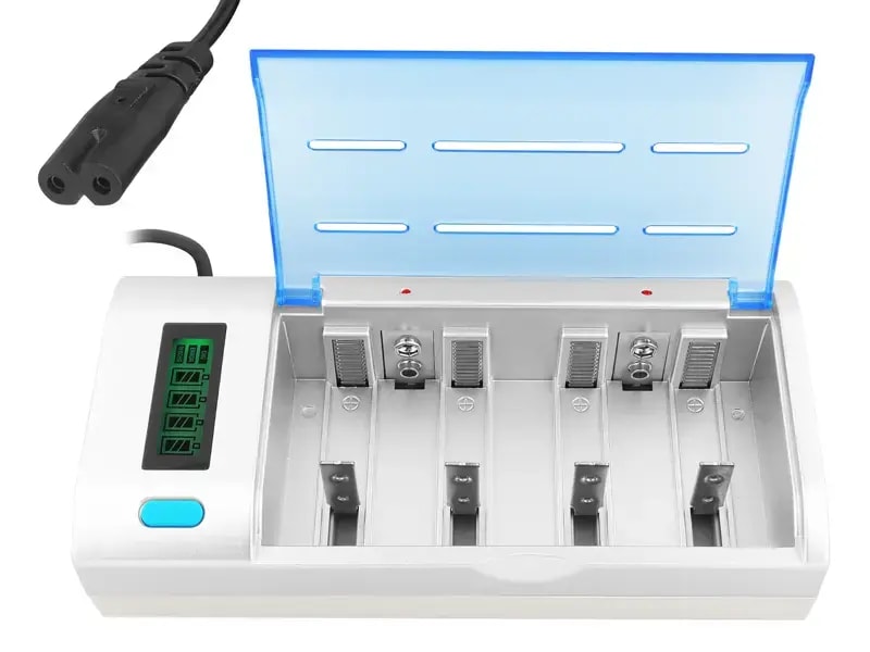 Akulaadija LTC LXB355, AA / AAA / C / D / 9V, LCD-ekraaniga