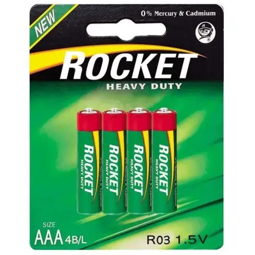 Patareid Rocket R03 (AAA), tsink, 4 tk