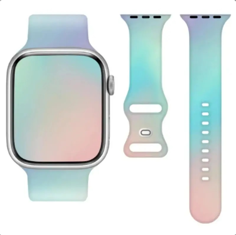 Силиконовый ремешок для Apple Watch 42/44/45/49 мм Telcon, зелёный