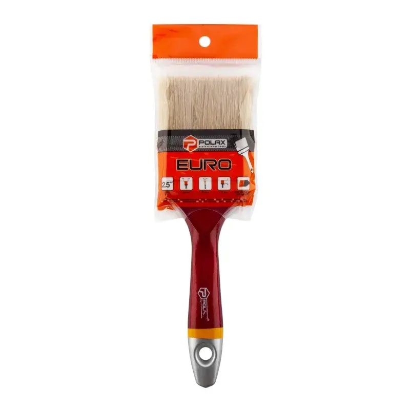 Polax Euro 14-004 flat paint brush, 2.5″, 63 mm