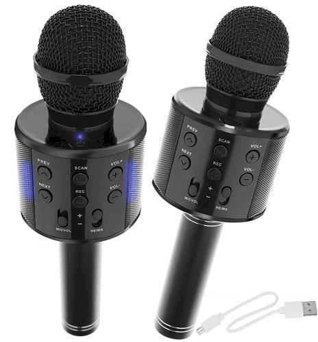 Goodbuy karaoke microphone with speaker, Bluetooth, black