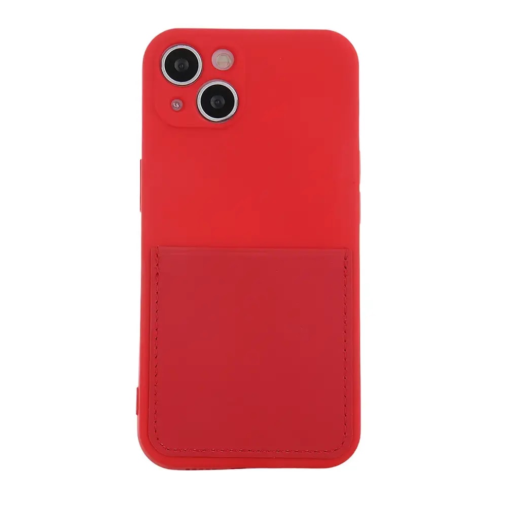 Чехол для Samsung Galaxy A13 5G / A04s Fusion Card Protect Silicone, красный