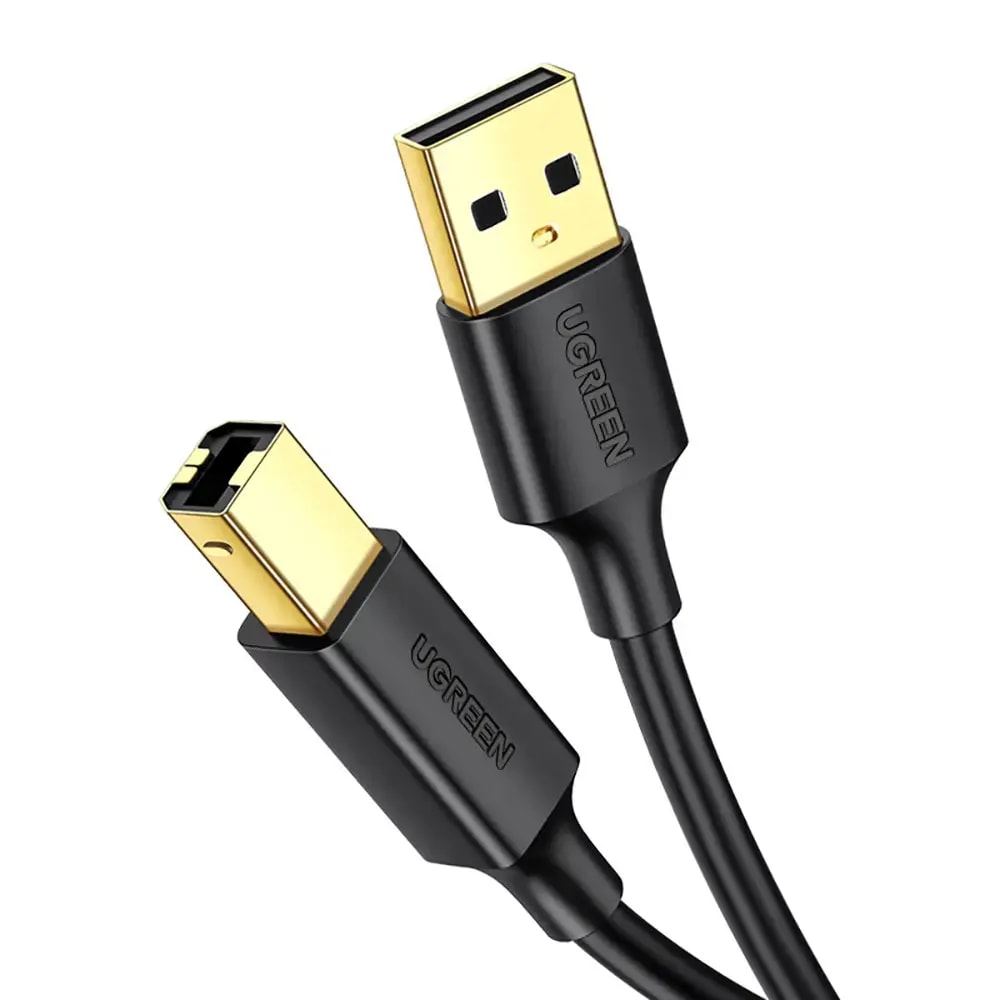 Ugreen US135 printer cable, USB-A to USB-B, USB 2.0, 2 m, black
