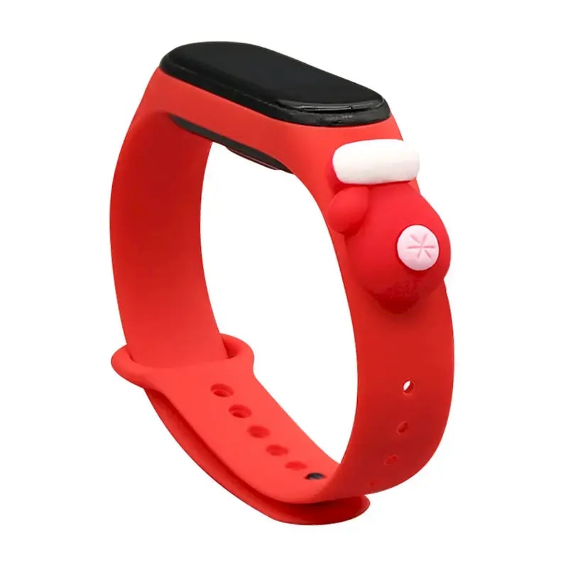 Fusion Xmas Glove silicone band for Xiaomi Mi Band 3/4, red