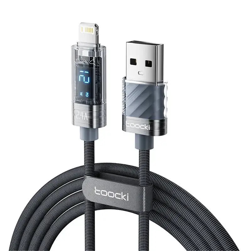 Kaabel USB-A – Lightning Toocki TXCLZX0G-01, 1 m, 12 W, hall