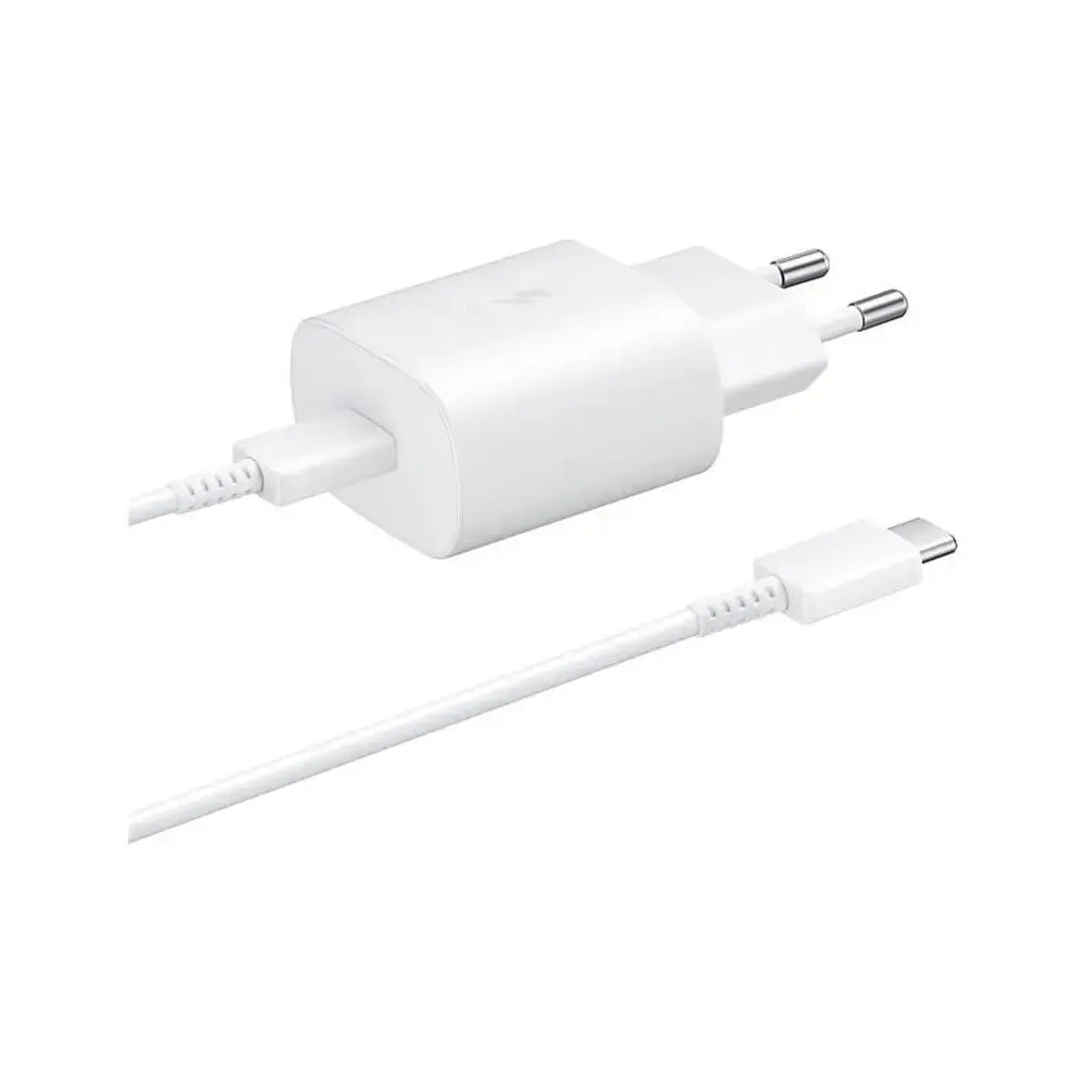 Laadija Samsung EP-TA800EWE, 25 W, USB-C, valge