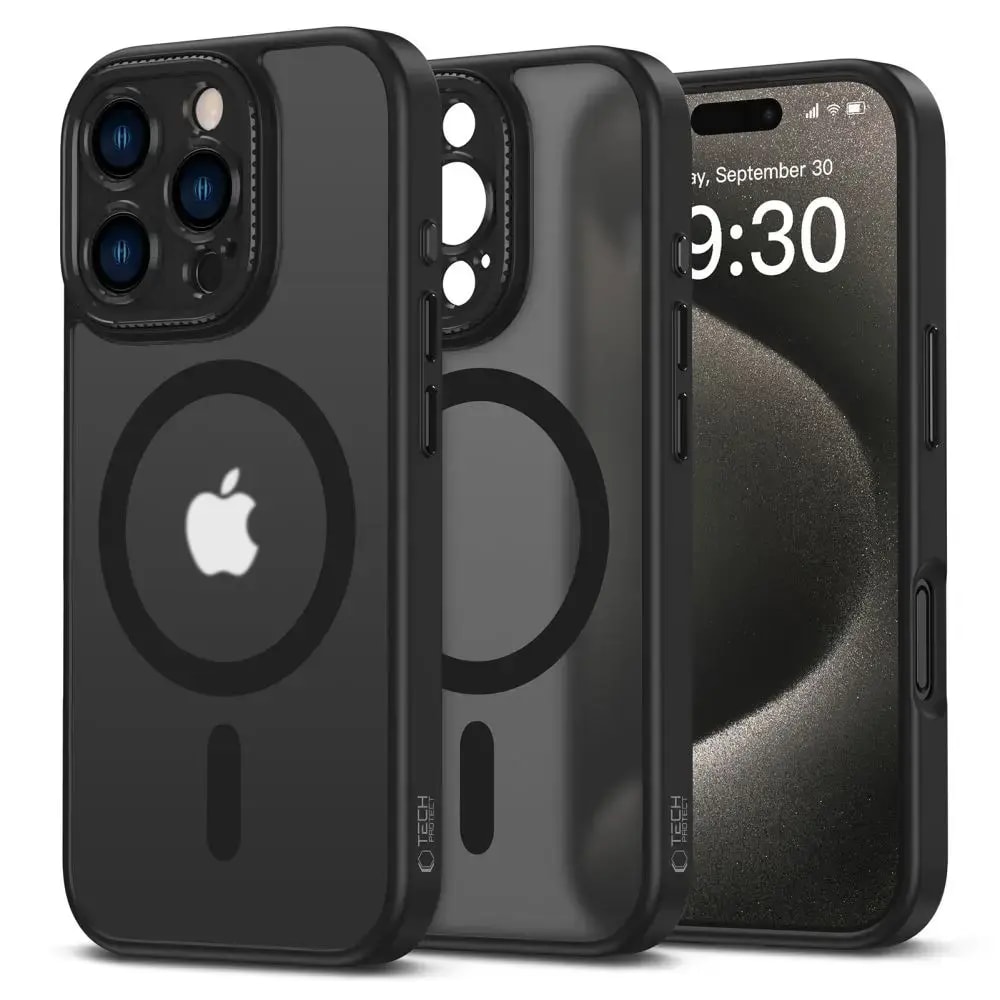 Ümbris iPhone 16 Pro Max, TECH-PROTECT MAGCAM, MagSafe, must