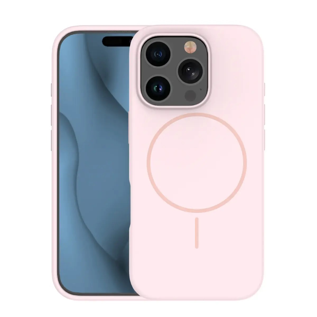 Fusion Silicone Thin case with MagSafe for iPhone 16 Pro Max, pink