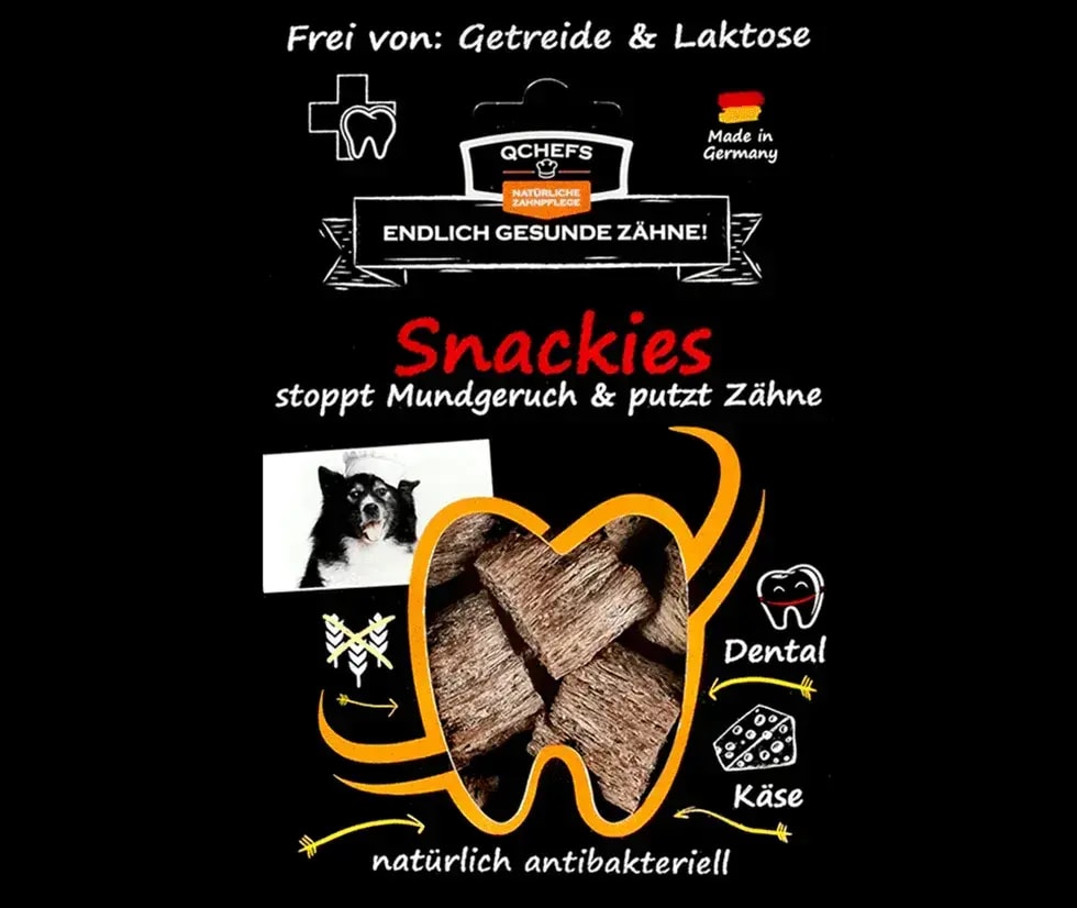 Лакомство для ухода за зубами собак Qchefs Snackies, 65 г