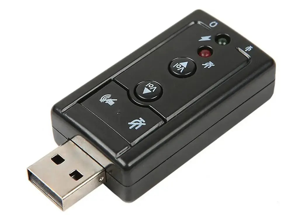 USB-helikaart Goodbuy 7.1, reguleeritav helitugevus, mikrofonipesa