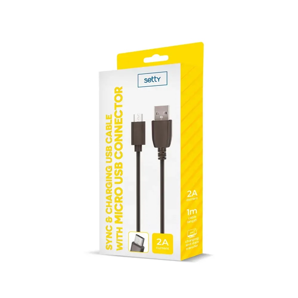 Кабель Micro USB Setty, 1 м, 10 Вт, чёрный