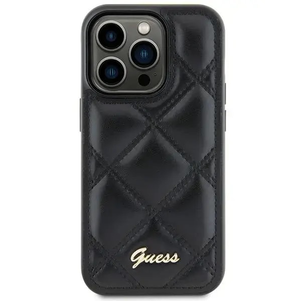 Чехол для Samsung Galaxy S23 FE Guess GUHCS23FEPSQSQSK Quilted Metal Logo, чёрный