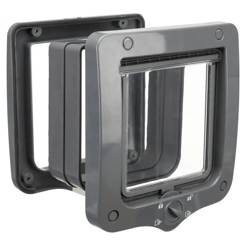 Дверца для кошек Trixie 4-Way, 20 × 22 см, серая