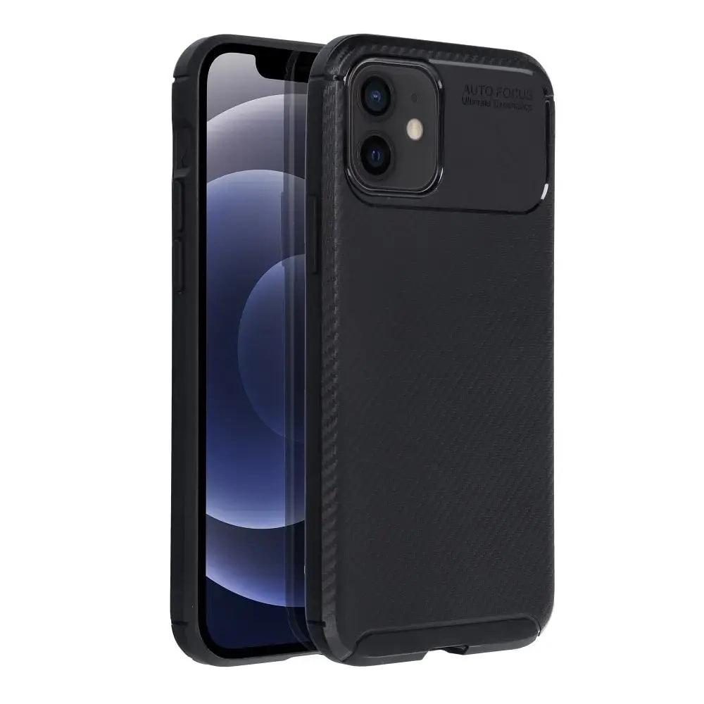Carbon Premium case for iPhone 12 / 12 Pro, black