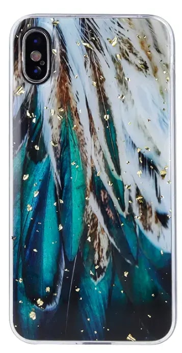 Чехол для Samsung Galaxy A35 5G Fusion Gold Glam, разноцветный, Feathers