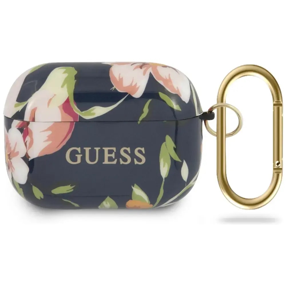 Guess Flower Collection N.3 TPU case for AirPods Pro, blue