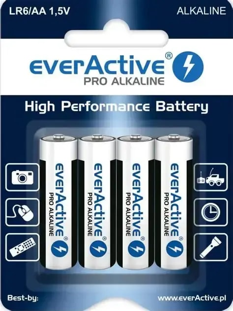 Щелочные батарейки everActive Pro Alkaline AA (LR6), 1,5 В, 4 шт.
