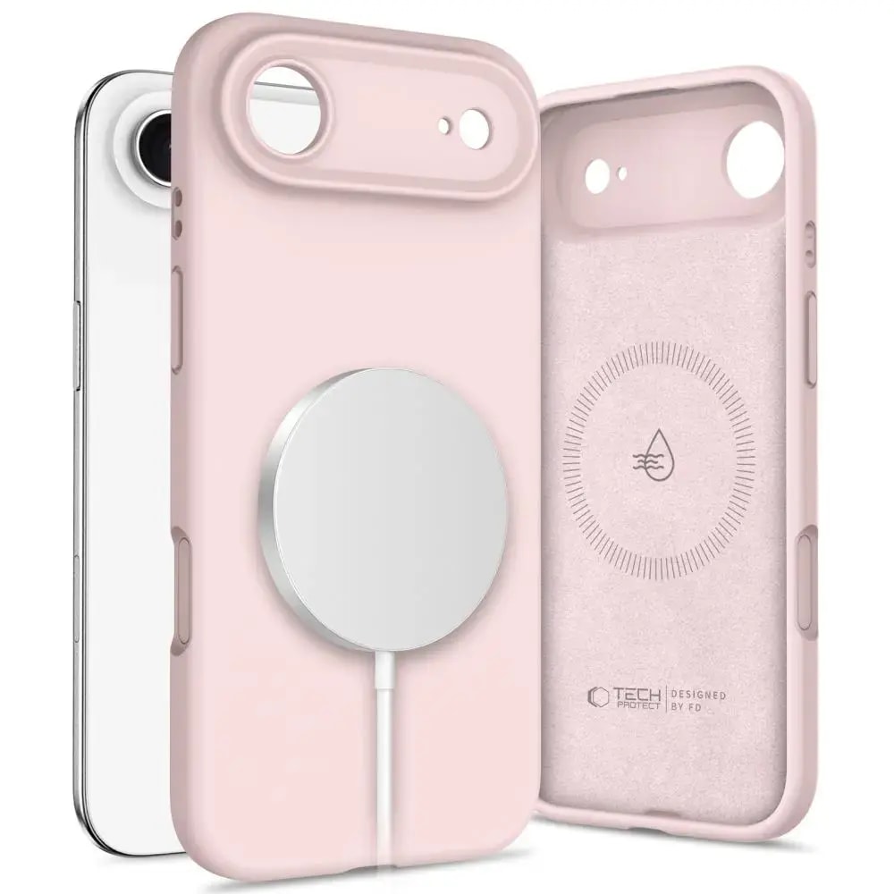 Чехол для iPhone 17 Air TECH-PROTECT Silicone с MagSafe, розовый